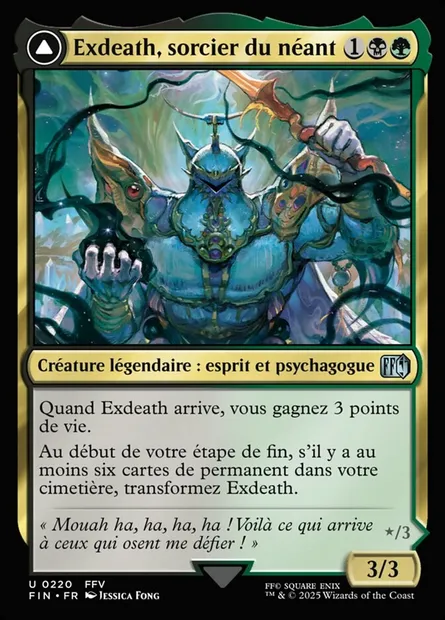 Exdeath, Void Warlock // Neo Exdeath, Dimension's End, carte Magic FIN 220 — extension Final Fantasy