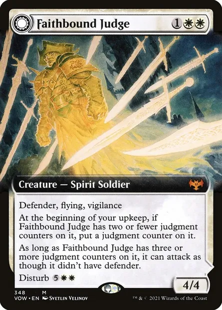 Arbitre bridefoi // Jugement du pécheur, carte Magic VOW 348 — extension Innistrad : noce écarlate