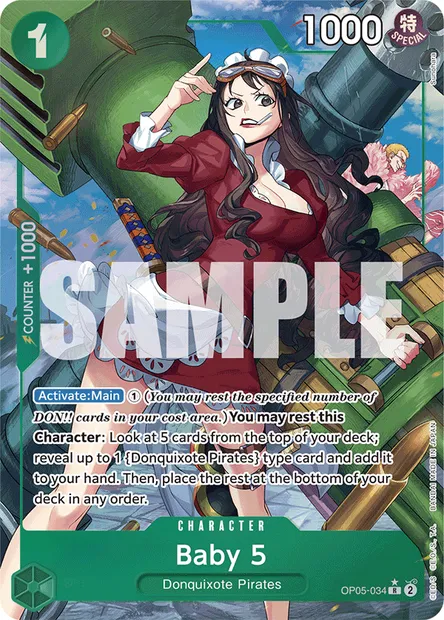 Baby 5, One Piece card OP05-034 — AWAKENING OF THE NEW ERA set