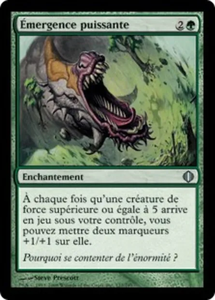Émergence puissante, carte Magic ALA 137 — extension Les éclats d'Alara