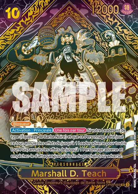 Marshall D. Teach, carte One Piece OP09-093 — extension LES NOUVEAUX EMPEREURS