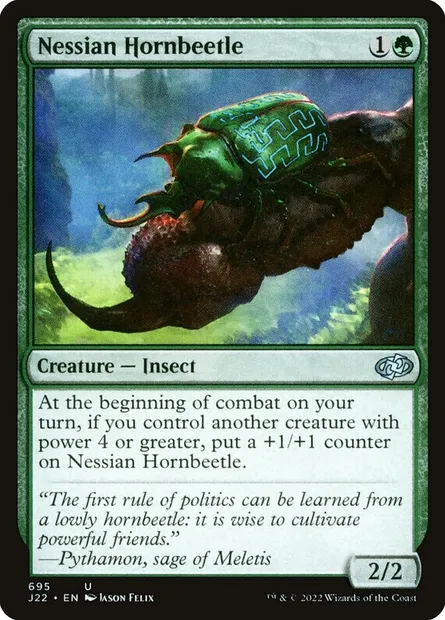 Nessian Hornbeetle, Magic card J22 695 — Jumpstart 2022 set