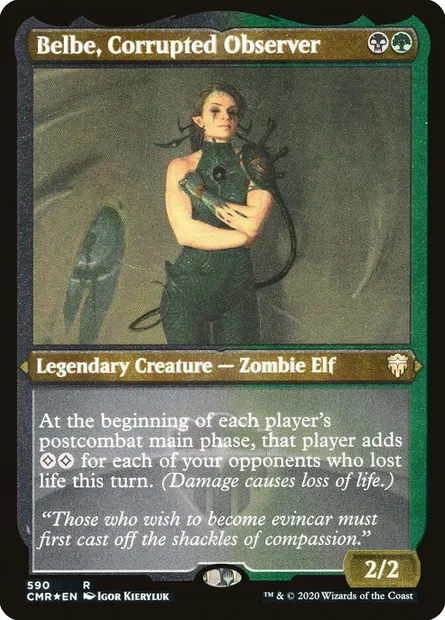 Belbe, Corrupted Observer, Magic card CMR 590 — Commander Legends set