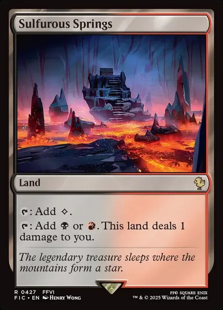 Sulfurous Springs, Magic card FIC 427 — Final Fantasy Commander set