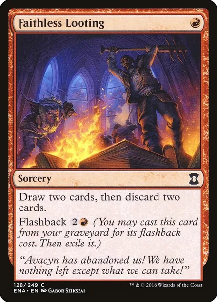 Faithless Looting, Magic card EMA 128 — Eternal Masters set