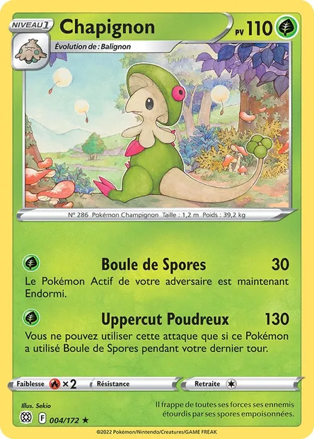 Chapignon, carte Pokémon BRS 004 — extension Stars Étincelantes