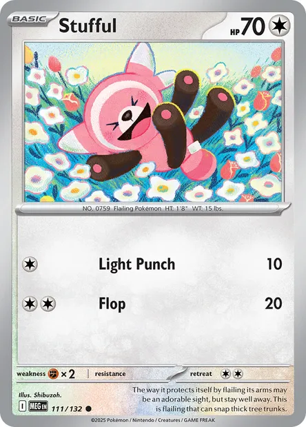 Stufful, Pokémon card MEG 111 — Mega Evolution set