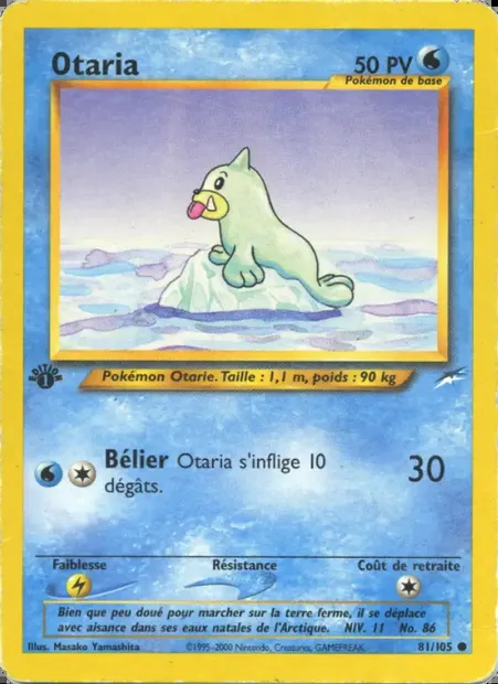 Otaria, carte Pokémon NDE 81 — extension Neo Destiny