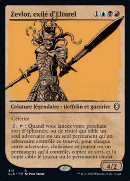 Zevlor, exilé d'Elturel, carte Magic CLB 441 — extension Commander Légendes : la bataille de la Porte de Baldur