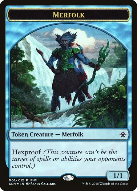 Merfolk // Treasure, carte Magic F18 1 — extension Friday Night Magic 2018
