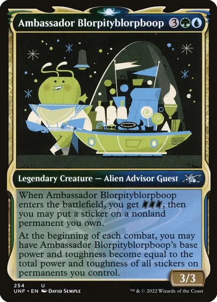 Ambassador Blorpityblorpboop, Magic card UNF 254 — Unfinity set