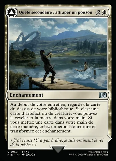Quête annexe : attraper un poisson // Camping et cuisine, carte Magic FIN 31 — extension Final Fantasy