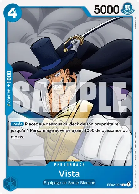 Vista, carte One Piece EB02-027 — extension Anime 25th Collection