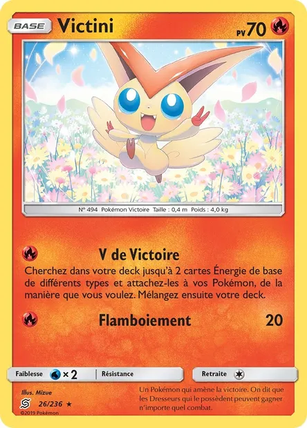 Victini, carte Pokémon UNM 26 — extension Harmonie des Esprits