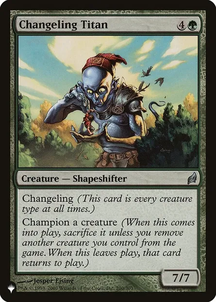Changeling Titan, Magic card PLST LRW-200 — The List set