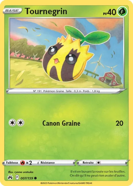 Tournegrin, carte Pokémon CRZ 007 — extension Zénith Suprême
