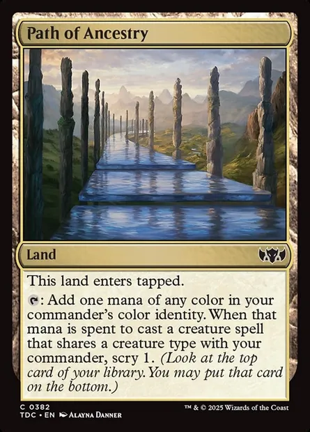 Path of Ancestry, Magic card TDC 382 — Tarkir: Dragonstorm Commander set