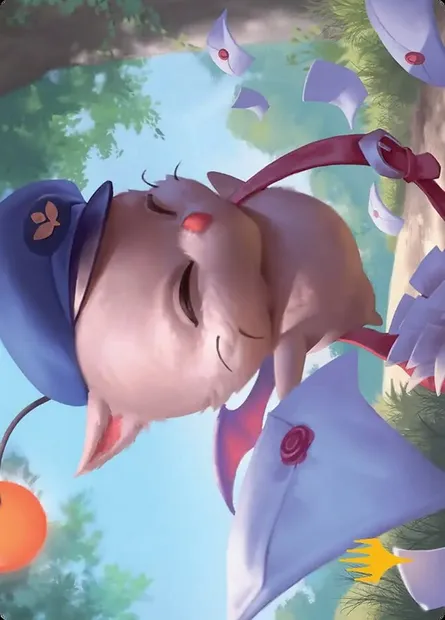 Delivery Moogle // Delivery Moogle, carte Magic AFIN 1 — extension Final Fantasy Art Series