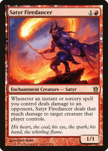 Satyr Firedancer, Magic card BNG 108 — Born of the Gods set