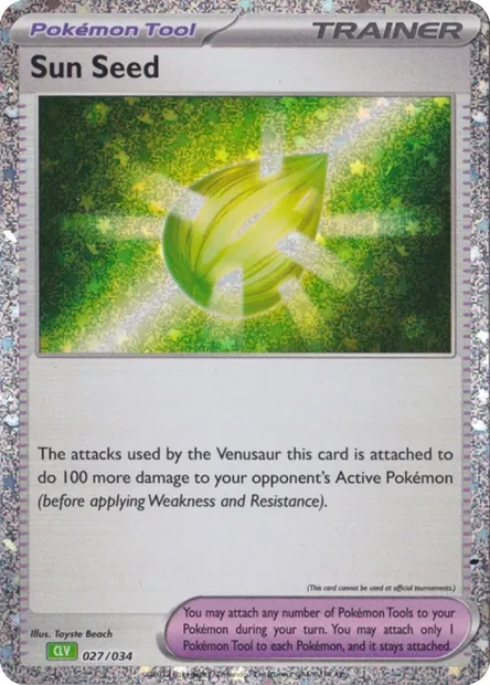 Sun Seed, carte Pokémon CLV 027 — extension Pokémon TCG Classic: Venusaur & Lugia ex Deck