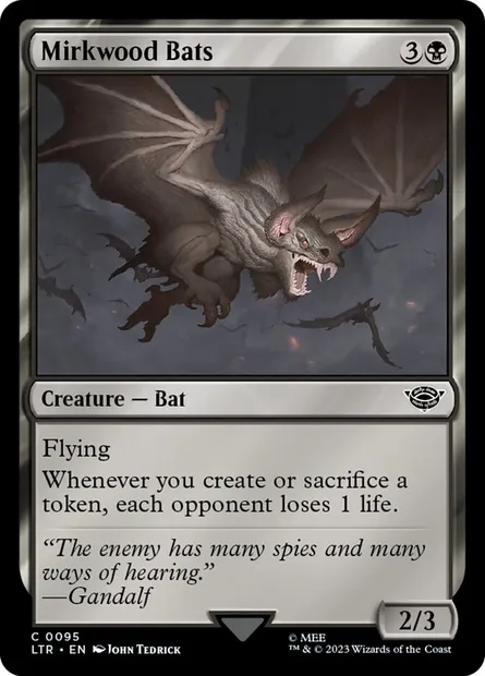 Mirkwood Bats, Magic card LTR 95 — The Lord of the Rings: Tales of Middle-earth set