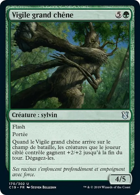 Vigile grand chêne, carte Magic C19 170 — extension Commander 2019