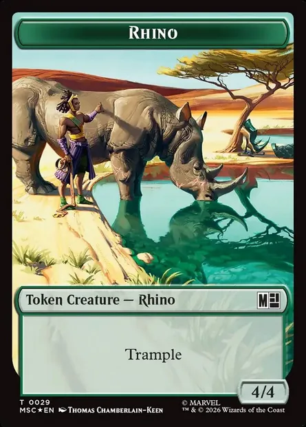 Rhino, Magic card TMSC 29 — Marvel Super Heroes Commander Tokens set