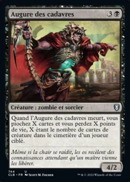 Augure des cadavres, carte Magic CLB 744 — extension Commander Légendes : la bataille de la Porte de Baldur
