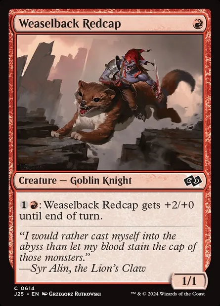 Weaselback Redcap, Magic card J25 614 — Foundations Jumpstart set