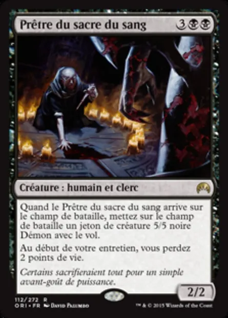 Prêtre du sacre du sang, carte Magic ORI 112 — extension Magic Origines