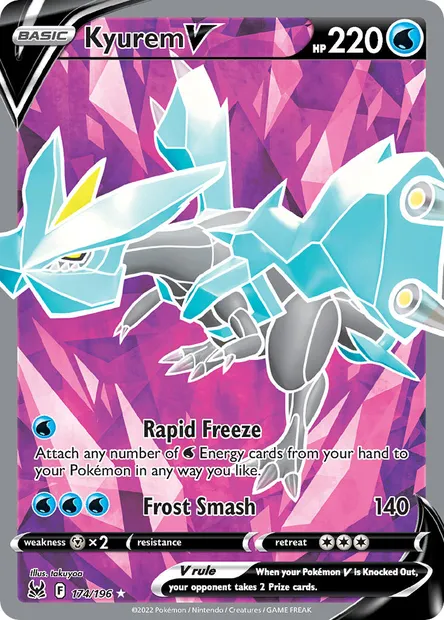 Kyurem V, Pokémon card LOR 174 — Lost Origin set