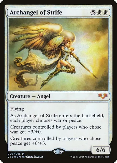 Archange de la discorde, carte Magic V15 3 — extension From the Vault: Angels