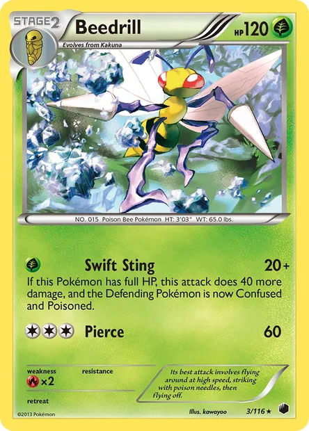 Beedrill, Pokémon card PLF 3 — Plasma Freeze set