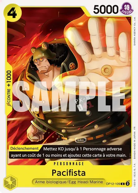 Pacifista, carte One Piece OP12-109 — extension L'HÉRITAGE DU MAÎTRE