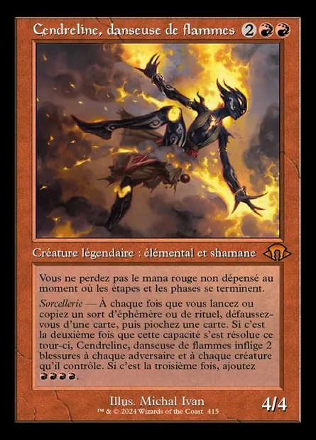 Cendreline, danseuse de flammes, carte Magic MH3 415 — extension Modern Horizons 3