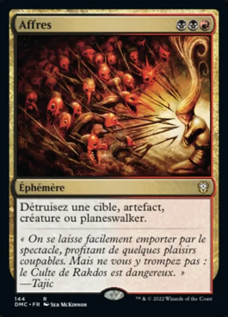Affres, carte Magic DMC 144 — extension Dominaria United Commander