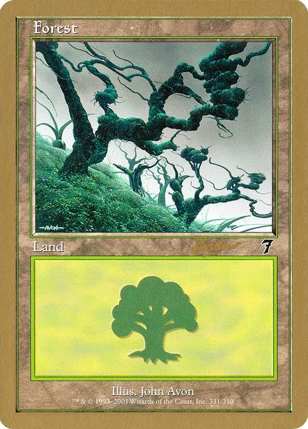 Forest, Magic card WC02 shh331 — World Championship Decks 2002 set
