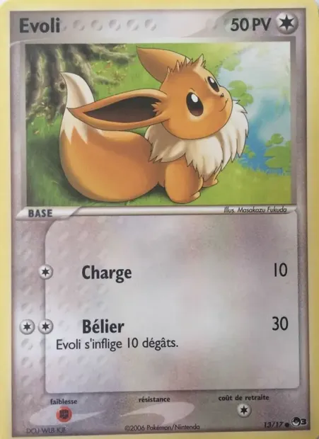 Evoli, carte Pokémon P3 13 — extension POP Série 3