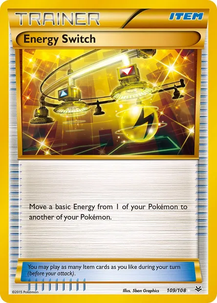 Energy Switch, Pokémon card ROS 109 — Roaring Skies set