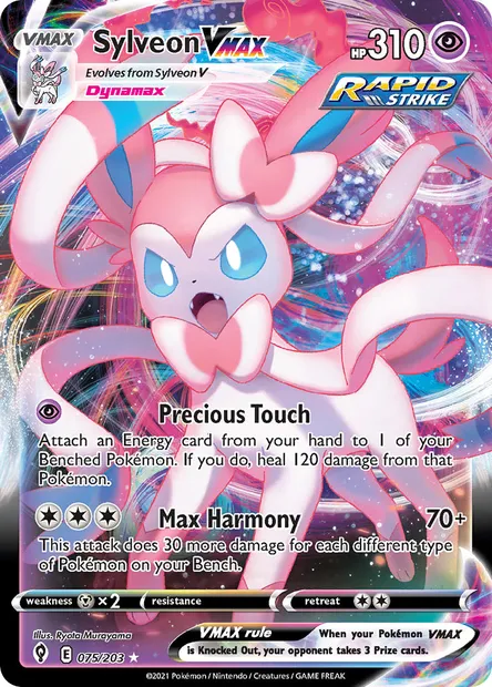 Sylveon VMAX, Pokémon card EVS 75 — Evolving Skies set