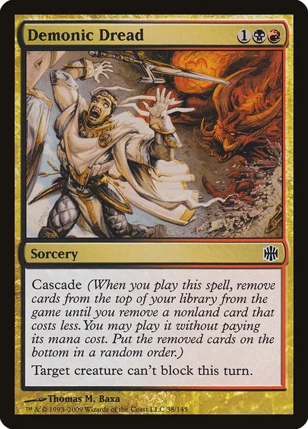 Demonic Dread, Magic card ARB 38 — Alara Reborn set