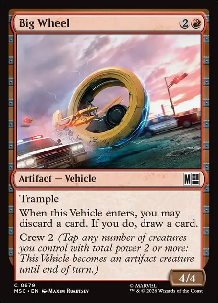Big Wheel, Magic card MSC 679 — Marvel Super Heroes Commander set