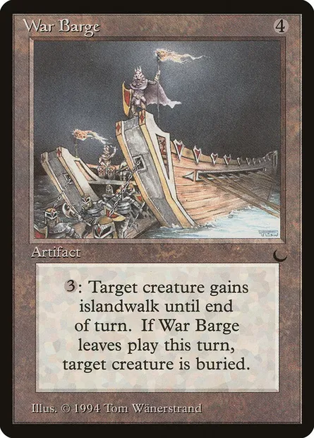 War Barge, Magic card DRK 115 — The Dark set