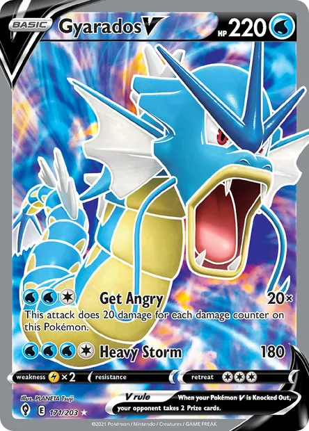 Gyarados V, Pokémon card EVS 171 — Evolving Skies set
