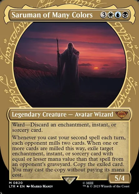 Saruman of Many Colors, Magic card LTR 820 — The Lord of the Rings: Tales of Middle-earth set