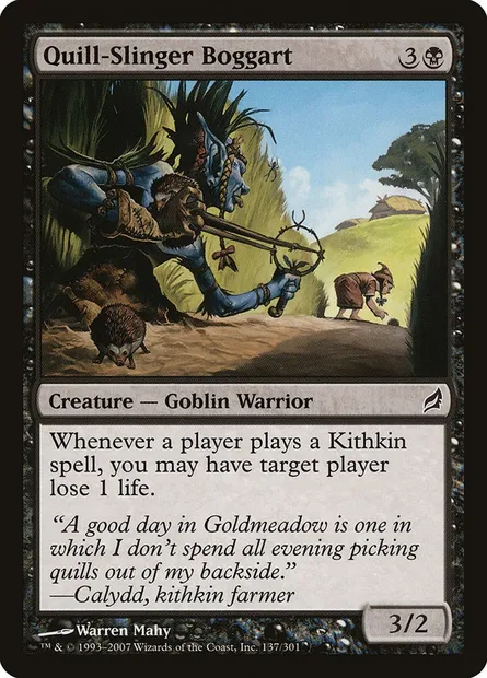 Quill-Slinger Boggart, Magic card LRW 137 — Lorwyn set