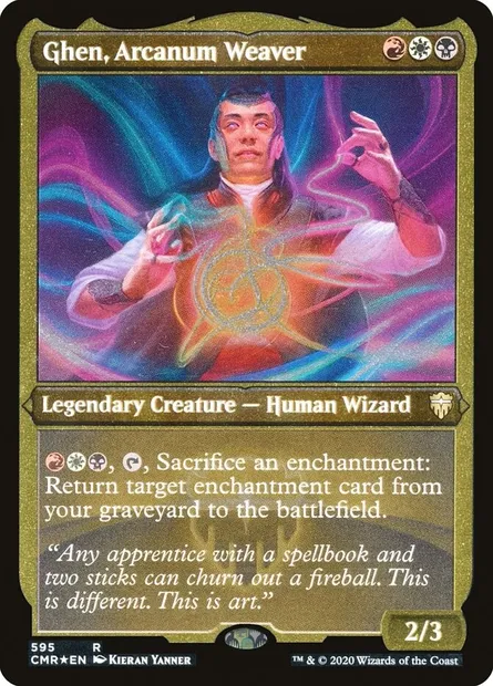 Ghen, Arcanum Weaver, Magic card CMR 595 — Commander Legends set