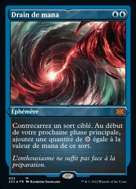 Drain de mana, carte Magic 2X2 432 — extension Double Masters 2022