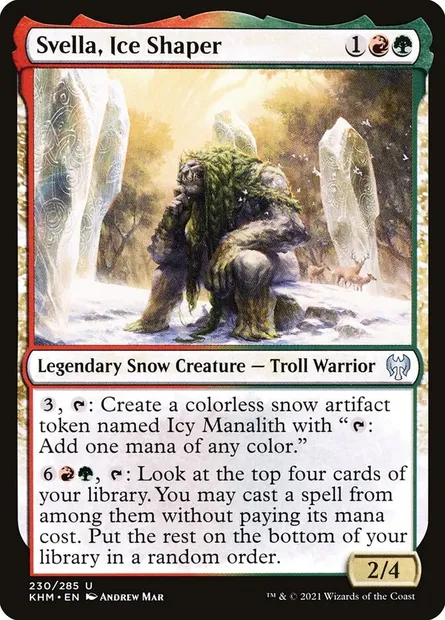 Svella, Ice Shaper, Magic card KHM 230 — Kaldheim set