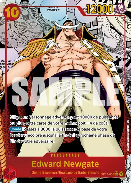 Edward Newgate, carte One Piece OP17-005 — extension LES GUERRIERS LES PLUS PUISSANTS AU MONDE